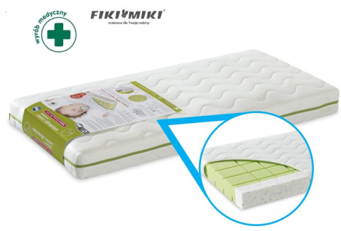 Materac do łóżeczka dziecięcego FIKI MIKI Fikuśny Sen 120X60 CM Pianka PUR Materac do łóżeczka dziecięcego FIKI MIKI Fikuśny Sen 120X60 CM Pianka PUR