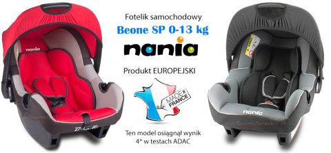 Nosidełko Beone LUXE Nania, Test ADAC**** Nosidełko Beone LUXE Nania, Test ADAC****