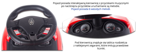 Pojazd, Jeździdełko MASERATI Licencja, Moduł dźwiękowy Pojazd, Jeździdełko MASERATI Licencja, Moduł dźwiękowy