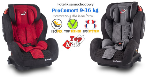 Top Kids Procomfort Fotelik samochodowy 9-36 kg isofix Top Kids Procomfort Fotelik samochodowy 9-36 kg isofix