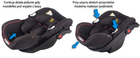 Satellite MIGO Ferrari Black nosidełko 0-13 kg + baza na pas samochodowy Satellite MIGO Ferrari Black nosidełko 0-13 kg + baza na pas samochodowy