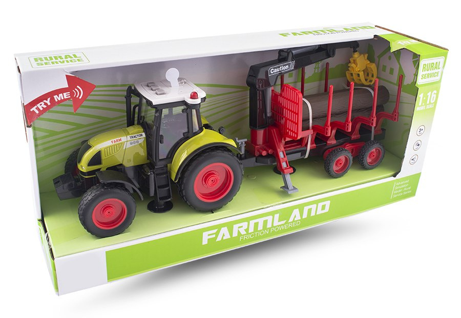 ciągnik rolniczy z przyczepką - zabawka dla chłopca