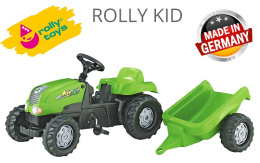 Rolly Kid - traktor z przyczepką na pedała dla dziecka - pojazd dla dziecka