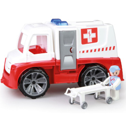 Ambulans LENA Truxx 29 cm w zestawie z figurką z noszami, otwierane drzwi