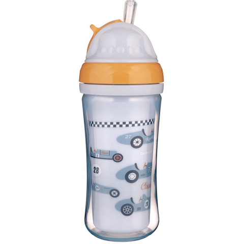 Canpol babies bidon ze składaną rurką silikonową 260ml Samochody Canpol babies bidon ze składaną rurką silikonową 260ml Samochody