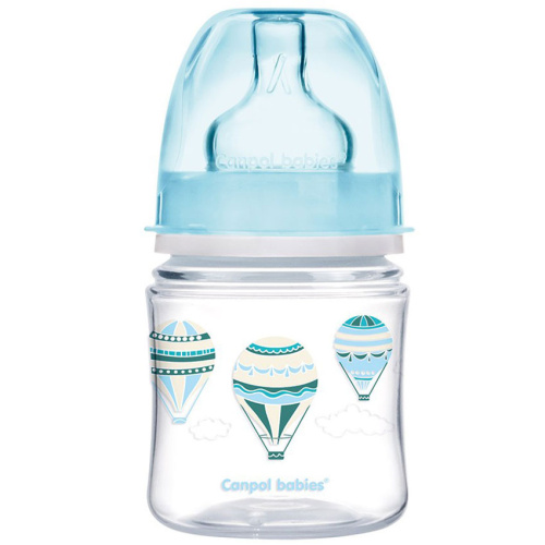 Canpol babies butelka szeroka antykolkowa 120ml PP EasyStart IN THE CLOUDS niebieska