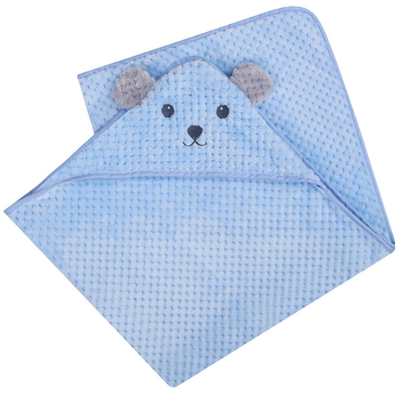 Miękki kocyk SOFT z kapturkem dla dziecka 80x90 cm Niebieski Miękki kocyk SOFT z kapturkem dla dziecka 80x90 cm Niebieski