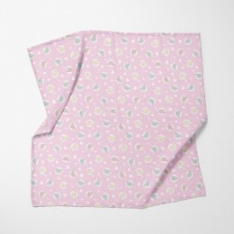 Pielucha tetrowa dla dziecka pieluszka bawełniana rozmiar 70x80 MISIE z serduszkami różowa