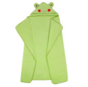 Ręcznik z kapturkiem, okrycie kąpielowe dla dziecka Animal 120x100 cm zielony ŻABKA