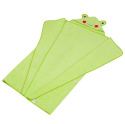 Ręcznik z kapturkiem, okrycie kąpielowe dla dziecka Animal 120x100 cm zielony ŻABKA