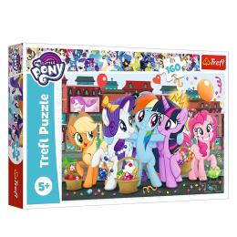 Trefl Puzzle 160 el. | Kucyki na zakupach - puzzle dla dzieci z motywem koników My Little Pony