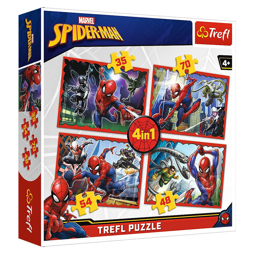 W sieci Spider-mana, puzzle z motywem bajki SPIDERMAN W sieci Spider-mana, puzzle z motywem bajki SPIDERMAN