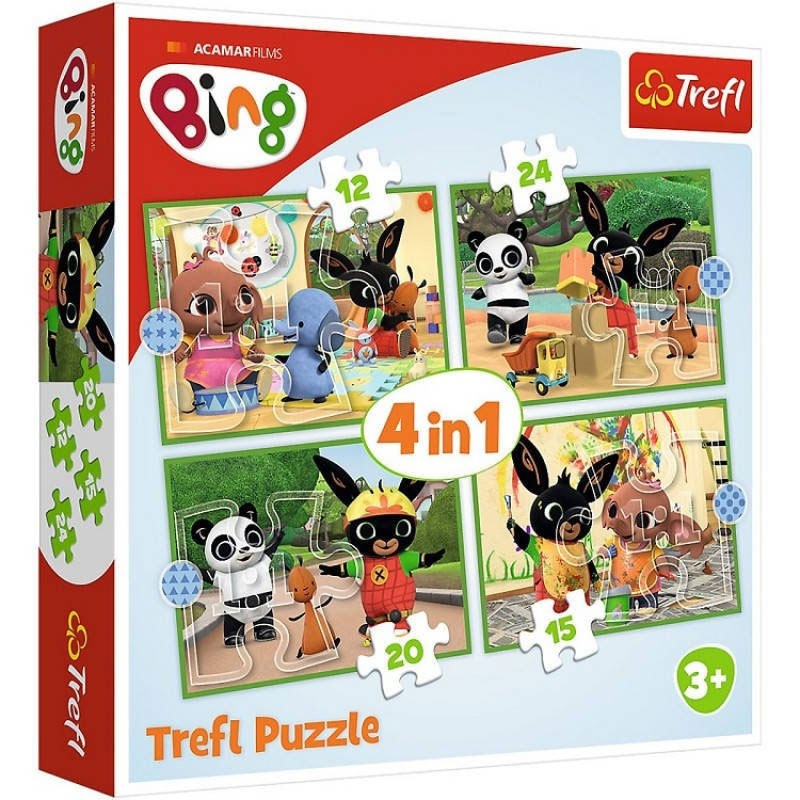 Wesoły dzień Binga, puzzle z motywem bajki BING Wesoły dzień Binga, puzzle z motywem bajki BING