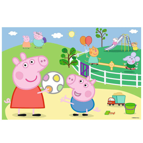 Zabawy w gronie przyjaciół Peppy, puzzle dla dzieci 60 el. Zabawy w gronie przyjaciół Peppy, puzzle dla dzieci 60 el.