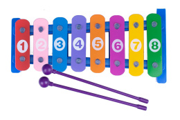 Cymbałki kolorowe, edukacyjna zabawka dla maluszka 3+