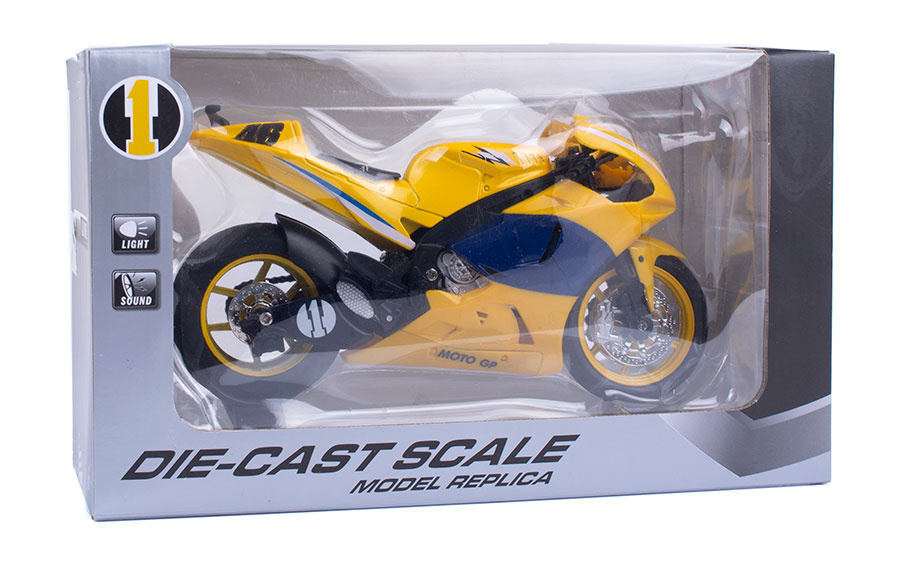 Duży Motocykl metalowy ŚCIGACZ Model kolekcjonerski Zabawka dla dziecka