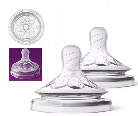 Smoczek silikonowy do butelki Philips AVENT, antykolkowy - seria Natural 2 KASZKA 6m+ / 2szt. Smoczek silikonowy do butelki Philips AVENT, antykolkowy - seria Natural 2 KASZKA 6m+ / 2szt.
