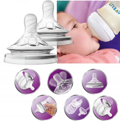 Smoczek silikonowy do butelki Philips AVENT, antykolkowy - seria Natural 2 KASZKA 6m+ / 2szt. Smoczek silikonowy do butelki Philips AVENT, antykolkowy - seria Natural 2 KASZKA 6m+ / 2szt.
