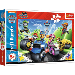 Trefl Puzzle 100 el. | Psi Patrol na motorach - puzzle dla dzieci z motywem bajkowym