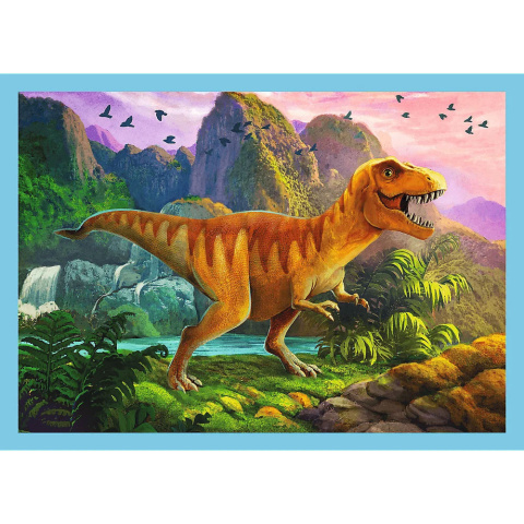 Trefl Puzzle 4w1 | Wyjątkowe dinozaury, puzzle z motywem dinozaurów Trefl Puzzle 4w1 | Wyjątkowe dinozaury, puzzle z motywem dinozaurów