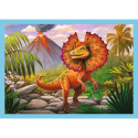 Trefl Puzzle 4w1 | Wyjątkowe dinozaury, puzzle z motywem dinozaurów