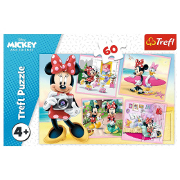 Trefl Puzzle 60 el.| Minnie Mouse - Urocza Minnie, puzzle z motywem bajki Myszka Minnie