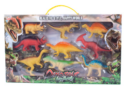 Zestaw figurek do zabawy - Rodzina Dinozaurów - 9 sztuk Gatunki Dinozaurów