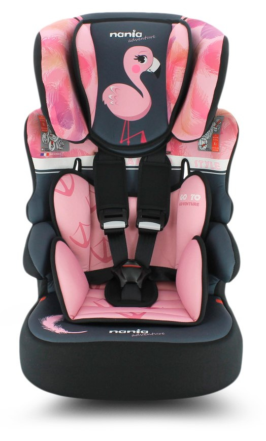 Fotelik samochodowy dla dzieci od 9 do 36 kg Bezpieczny Beline Flamingo 2020