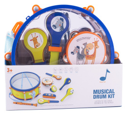 Zestaw instrumentów muzycznych dla dziecka - Bębenek Tamburyn Harmonijka