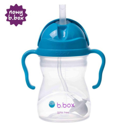B.Box Innowacyjny Bidon z obciążoną słomką 240 ml dla dzieci, BBOX - kobaltowy