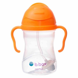 B.Box Innowacyjny Bidon z obciążoną słomką 240 ml dla dzieci, BBOX - pomarańczowy