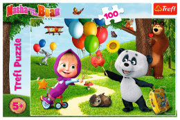 Trefl Puzzle 100 el. | Masza i Przyjaciele - puzzle dla dzieci z motywem bajkowym