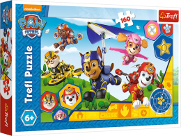 Trefl Puzzle 160 el. | Psi Patrol gotowi do pomocy - puzzle dla dzieci z motywem bajkowym