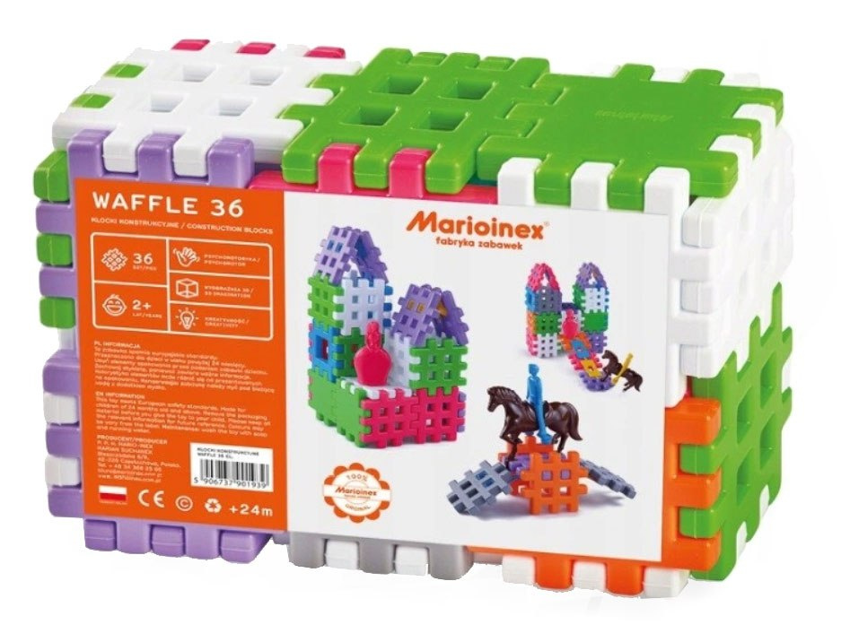 Klocki konstrukcyjne Wafle 36 el Klocki konstrukcyjne Wafle 36 el