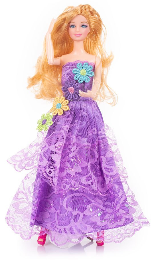Lalka barbie, modelka w balowej sukni Lalka barbie, modelka w balowej sukni