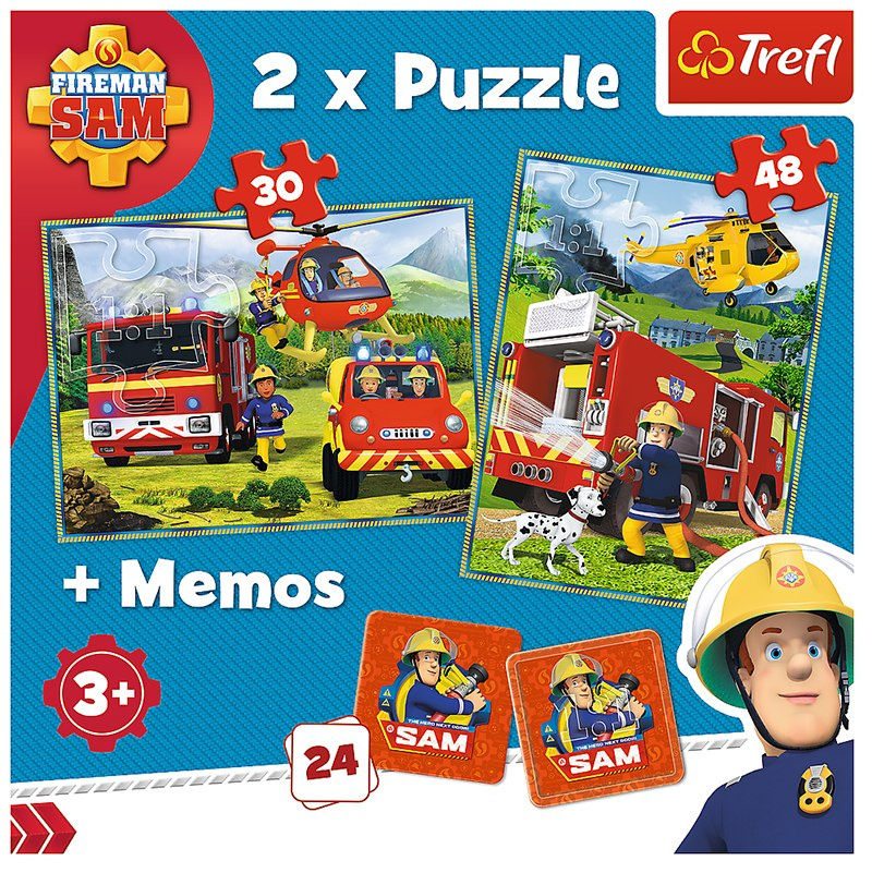 Strażacy w akcji - puzzle Strażak Sam 2w1 Strażacy w akcji - puzzle Strażak Sam 2w1
