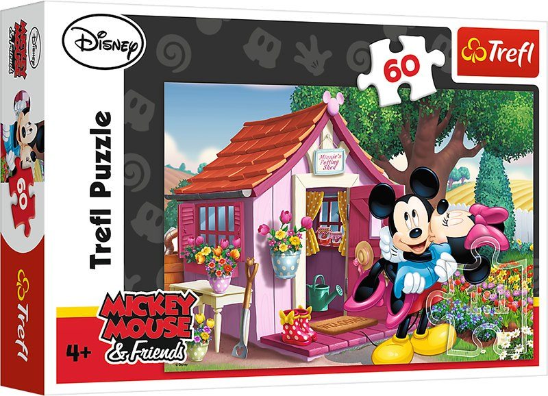 Miki i Minnie w ogrodzie, puzzle 60 el. Miki i Minnie w ogrodzie, puzzle 60 el.