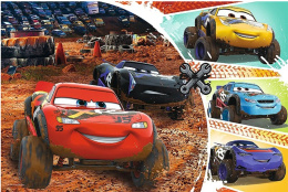 Trefl Puzzle 60 el. | Zygzak McQueen z przyjaciółmi, puzzle z motywem bajki CARS