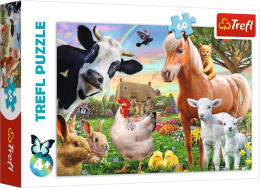 Trefl Puzzle 60 el. | Wesoła farma, puzzle z motywem zwierzątek