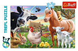 Trefl Puzzle 60 el. | Wesoła farma, puzzle z motywem zwierzątek