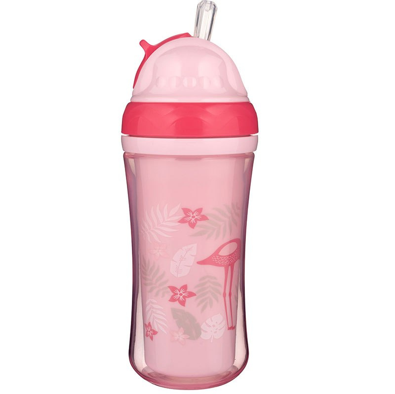 Canpol babies bidon ze składaną rurką silikonową 260ml flaming Canpol babies bidon ze składaną rurką silikonową 260ml flaming