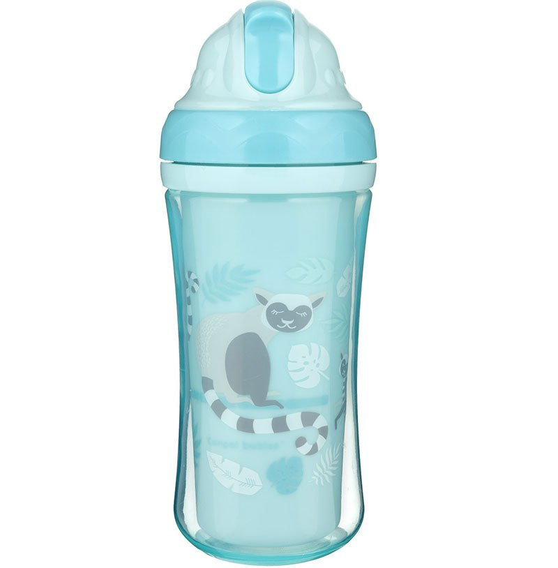 Canpol babies bidon ze składaną rurką silikonową 260ml lemur Canpol babies bidon ze składaną rurką silikonową 260ml lemur