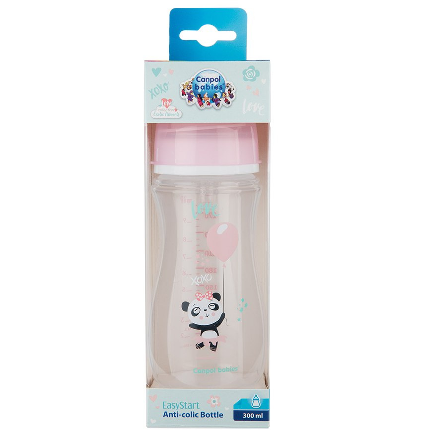 Canpol babies butelka szeroka antykolkowa 300ml PP EasyStart EXOTIC ANIMALS Canpol babies butelka szeroka antykolkowa 300ml PP EasyStart EXOTIC ANIMALS