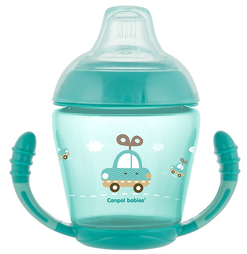 Canpol babies kubek niekapek miękki silikonowy ustnik 230ml TOYS turkusowy Canpol babies kubek niekapek miękki silikonowy ustnik 230ml TOYS turkusowy