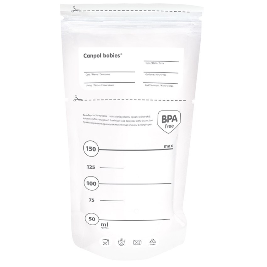 Canpol babies torebki do przechowywania pokarmu 20szt 150ml Canpol babies torebki do przechowywania pokarmu 20szt 150ml