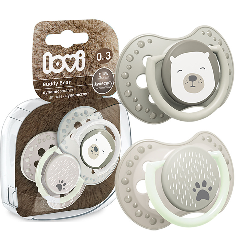 Smoczek uspokajający dla dziecka LOVI 0-3 m Buddy Bear Smoczek uspokajający dla dziecka LOVI 0-3 m Buddy Bear