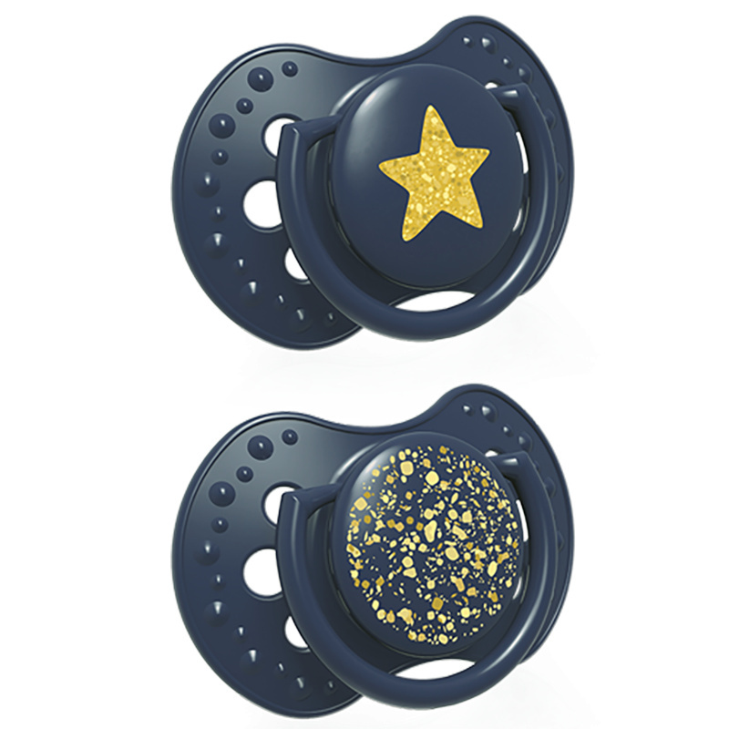 Smoczek uspokajający dla dziecka LOVI 0-3 m Stardust Blue 2 szt. Smoczek uspokajający dla dziecka LOVI 0-3 m Stardust Blue 2 szt.