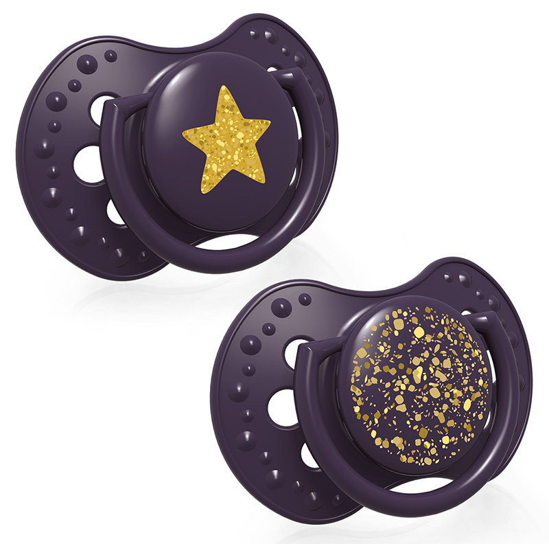 Smoczek uspokajający dla dziecka LOVI 0-3 m Stardust Violet 2 szt. Smoczek uspokajający dla dziecka LOVI 0-3 m Stardust Violet 2 szt.