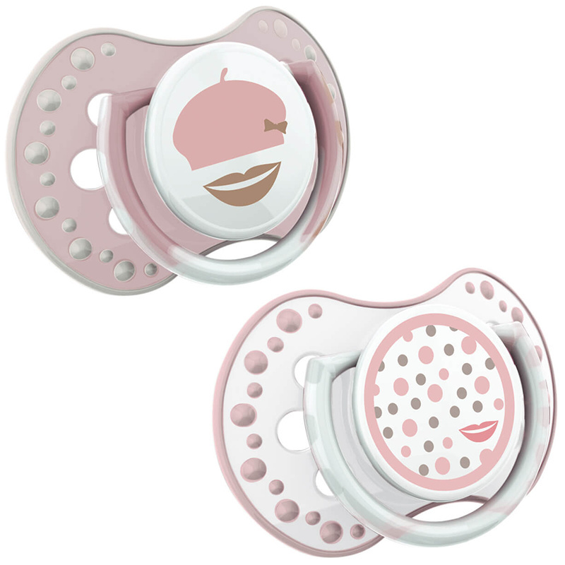 Smoczek uspokajający dla dziecka LOVI 3-6 m Retro Girl 2 szt. Smoczek uspokajający dla dziecka LOVI 3-6 m Retro Girl 2 szt.
