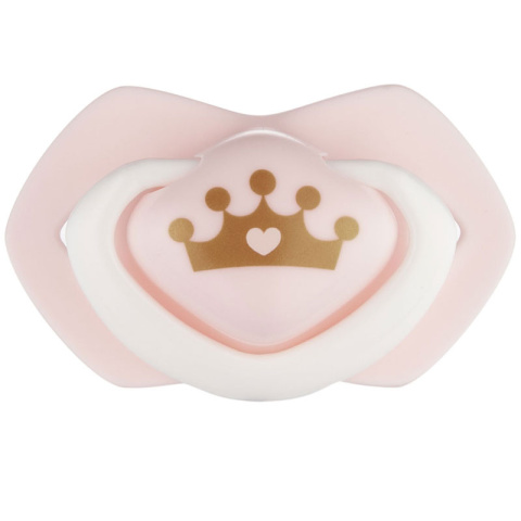 CANPOL Smoczek uspokajający silikonowy 0-6 m symetryczny ROYAL BABY 2szt. PINK CANPOL Smoczek uspokajający silikonowy 0-6 m symetryczny ROYAL BABY 2szt. PINK